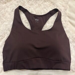 UNIQLO Women AIrism Active Sports Wireless Bra | Dark Brown | Size S | Workout